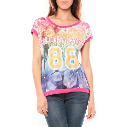Abbigliamento Donna Top / Blusa Tcqb T-shirt 88 Rose Rosa