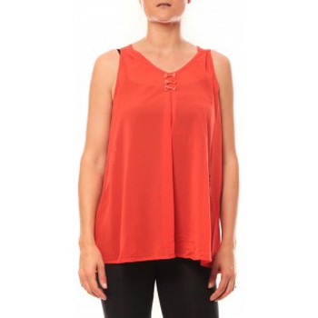 Abbigliamento Donna Top / T-shirt senza maniche De Fil En Aiguille Débardeur may&co 882 Rouge Rosso