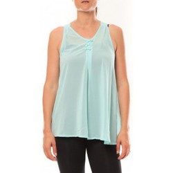 Abbigliamento Donna Top / T-shirt senza maniche De Fil En Aiguille Débardeur may&co 882 Turquoise Blu