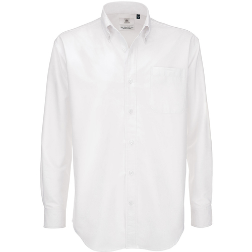 Abbigliamento Uomo Camicie maniche lunghe B And C SMO01 Bianco