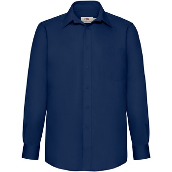 Abbigliamento Uomo Camicie maniche lunghe Fruit Of The Loom 65118 Blu