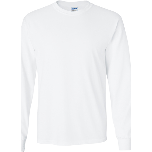 Abbigliamento Uomo T-shirts a maniche lunghe Gildan 2400 Bianco
