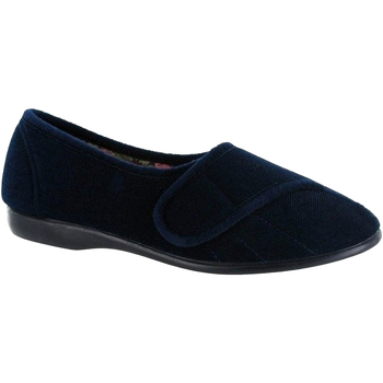 Scarpe Donna Pantofole Gbs Audrey Velcro Blu