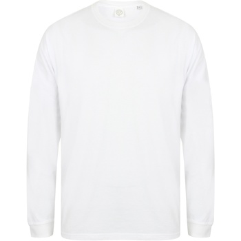 Abbigliamento Uomo T-shirts a maniche lunghe Skinni Fit Slogan Bianco