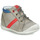 Scarpe Bambino Sneakers alte GBB TARAVI Grigio / Rosso / Blu