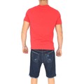 T-shirt Malu Shoes  T- shirt basic uomo in cotone elastico rosso corallo slim fit g