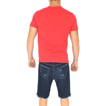 Abbigliamento Uomo T-shirt maniche corte Malu Shoes T- shirt basic uomo in cotone elastico rosso corallo slim fit g ROSSO
