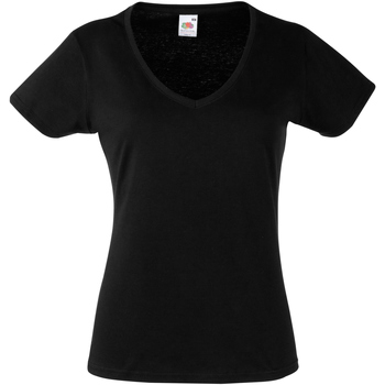 Abbigliamento Donna T-shirt maniche corte Fruit Of The Loom 61398 Nero