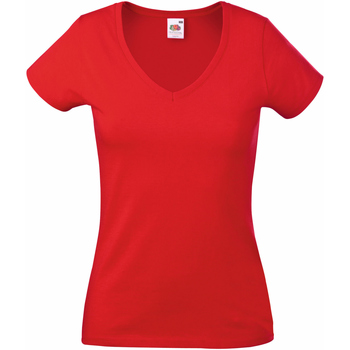 Abbigliamento Donna T-shirt maniche corte Fruit Of The Loom 61398 Rosso