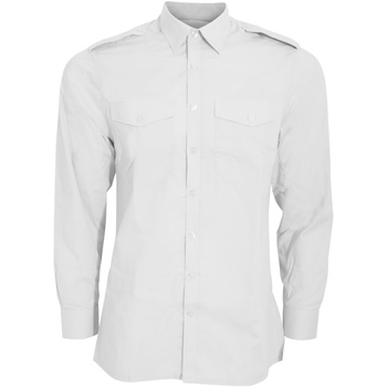 Abbigliamento Uomo Camicie maniche lunghe Kustom Kit KK134 Bianco