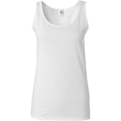 Abbigliamento Donna Top / T-shirt senza maniche Gildan 64200L Bianco