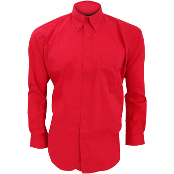Abbigliamento Uomo Camicie maniche lunghe Kustom Kit KK105 Rosso
