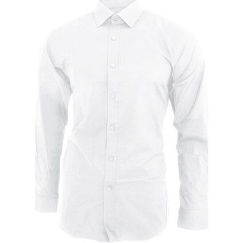 Abbigliamento Uomo Camicie maniche lunghe Brook Taverner BK130 Bianco
