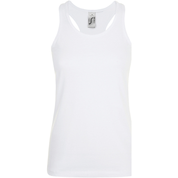 Abbigliamento Donna Top / T-shirt senza maniche Sols Justin Bianco