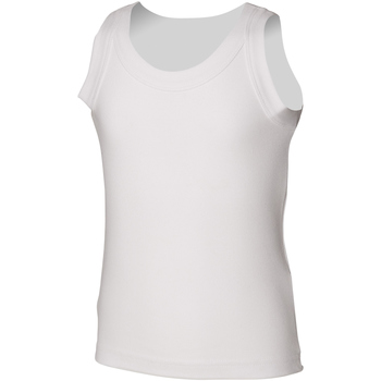 Abbigliamento Unisex bambino Top / T-shirt senza maniche Skinni Fit SM016 Bianco