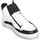 Scarpe Uomo Sneakers alte Malu Shoes Sneakers alta art.8189 in vera pelle bianco nero bicolore con s Bianco