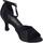 Scarpe Donna Sandali sport Vitiello Dance Shoes 406 camoscio nero cristallo fine Nero