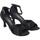 Scarpe Donna Sandali sport Vitiello Dance Shoes 406 camoscio nero cristallo fine Nero
