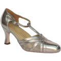 Scarpe Vitiello Dance Shoes  Scarpa da donna per ballo standard nappa e rete colore argento