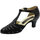 Scarpe Donna Sandali sport Vitiello Dance Shoes Standard nero vernice e camoscio tacco Nero