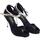 Scarpe Donna Sandali sport Vitiello Dance Shoes Sandalo satinato Nero