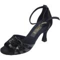 Sandali Vitiello Dance Shoes  Scarpe da ballo tango donna camoscio verniciato nero tacco 70N