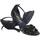 Scarpe Donna Sandali sport Vitiello Dance Shoes Sandalo camoscio e vernice tacco Nero