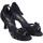 Scarpe Donna Sandali sport Vitiello Dance Shoes Sandalo camoscio e vernice tacco Nero